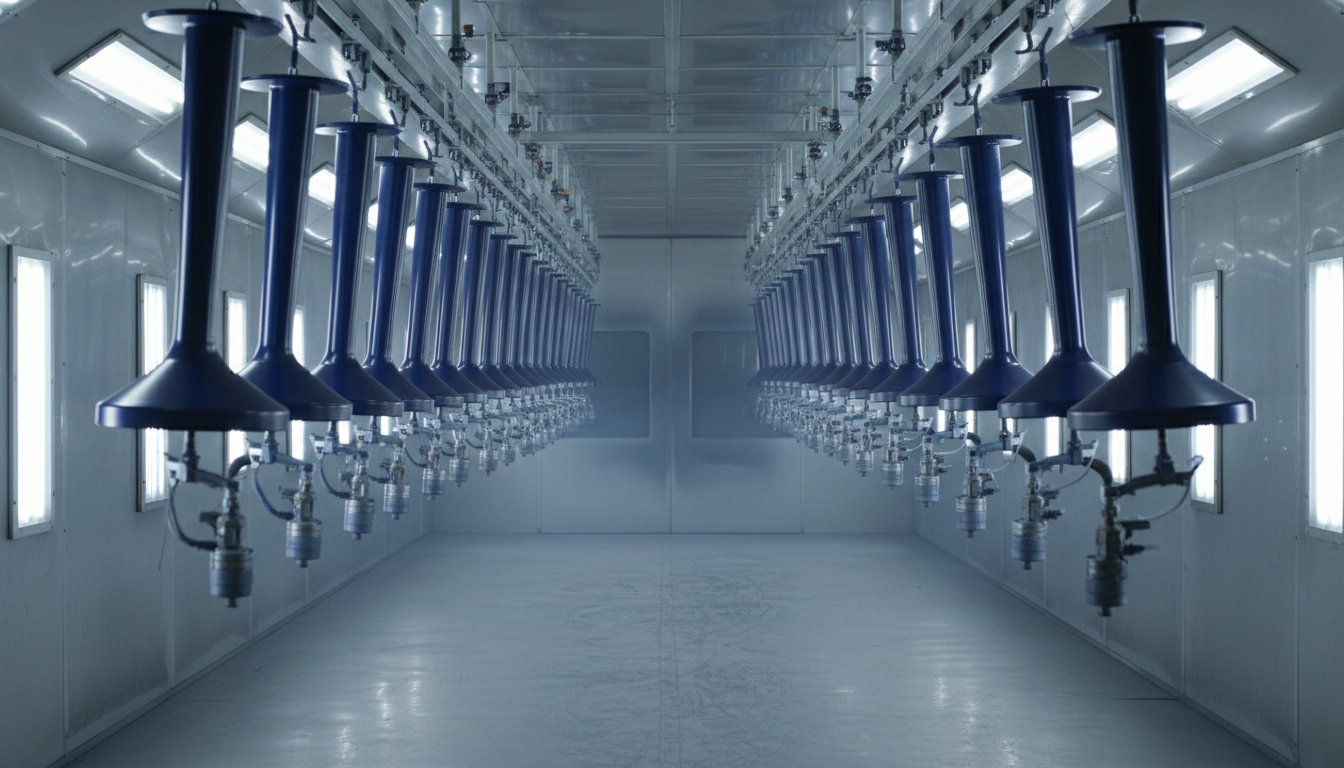 ASEL elektrostatik boyama tesisi yüzey hazırlık alanı